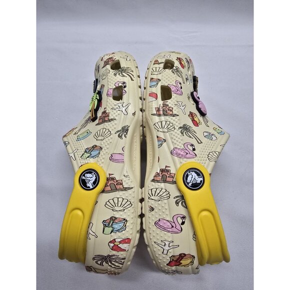KIDS CROCS Spring Break Printed CLASSIC CLOG Size JR 2 - Picture 6 of 10